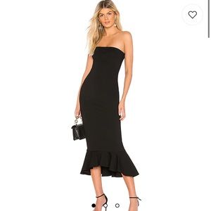 Black Superdown Izzy Ruffle Maxi Dress, Size Small